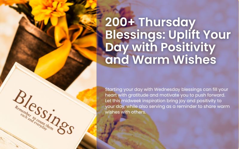 A serene morning scene with uplifting text about Thursday blessings and warm wishes.