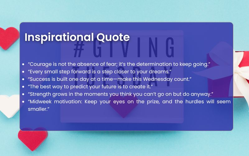 A motivational quote framed with sunlight and inspiration for Wednesday.
