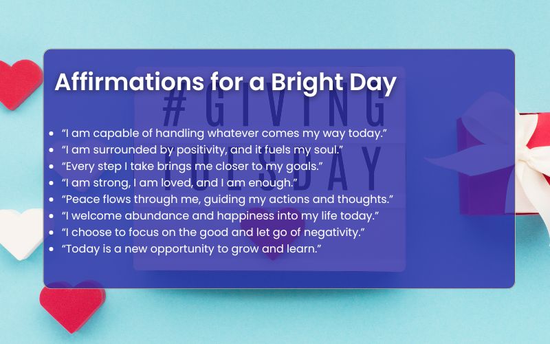 A tranquil morning scene symbolizing affirmations and blessings.