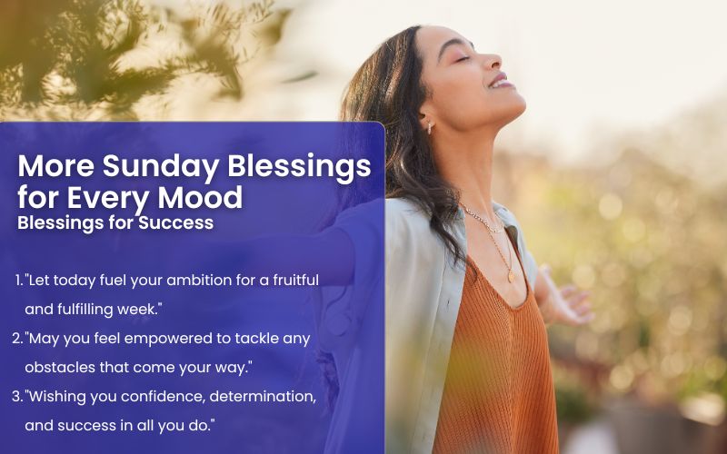 A notebook with goals and Sunday Blessings for success and warm wishes.