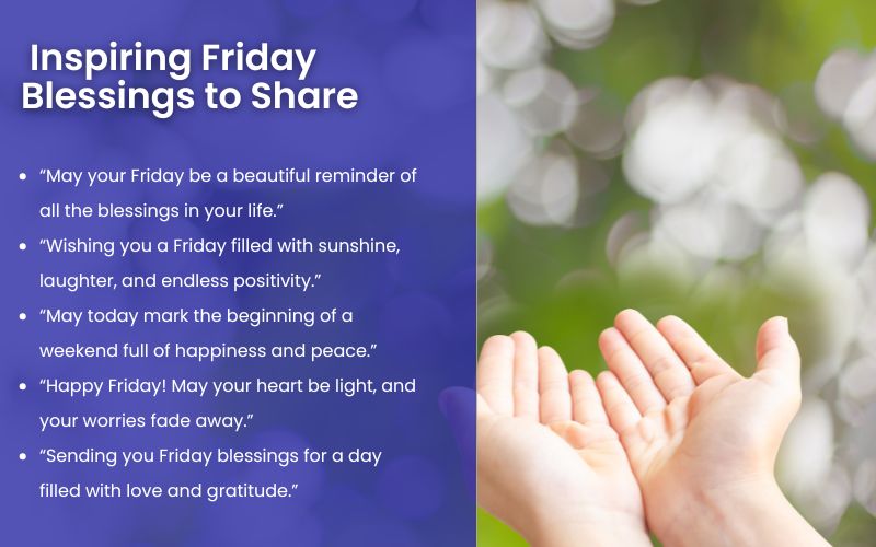 Inspiring Friday blessings written with warm wishes.