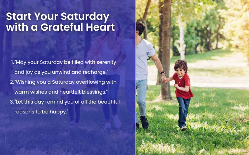 A serene morning light symbolizing gratitude and warm wishes for Saturday.